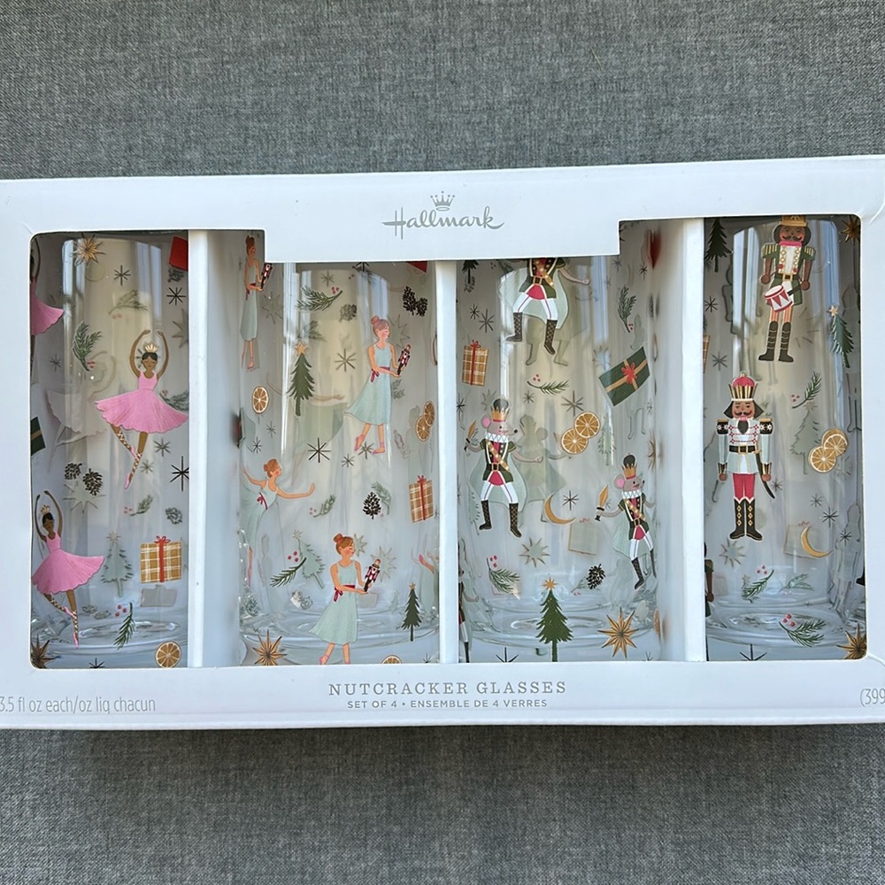 Set of 4 Nutcracker Glasses